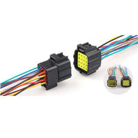 Conector de Cableado Automotriz Impermeable y Regulable de 1.8mm para 1/2/3/4/6/8/10/12/16 Pines (Material PVC/Cobre)