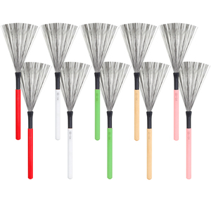 Vente flash Accessoires de batterie de jazz Baguettes en acier inoxydable métalliques Premium Baguettes de batterie en acier carbone couleur érable <span class=keywords><strong>Brosse</strong></span> - Product Image 1