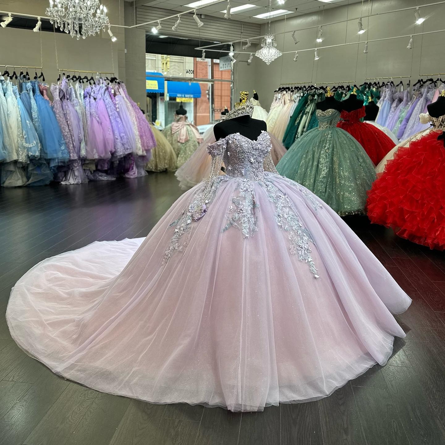 Mumuleo Off the Shoulder Lace Appliques Dusty Pink Quince Dress With Long  Sleeves| Alibaba.com