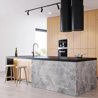 Cuisine Modulaire de Luxe Intelligente George Group Dahlia avec Panneaux de Porte Laqués/Acryliques, Menuiserie Moderne, Robinet et Évier, Personnalisable pour Appartement