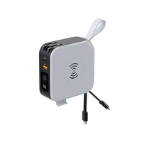 Produits tendance 2025 nouveautés Powerpack chargeur sans fil universel 5 en 1 PD 20W chargeur de voyage batterie externe avec câbles