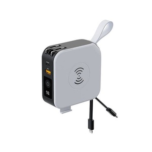 Trending Products 2025 New Arrivals <strong>Powerpack</strong> Universal 5 in 1 Wireless Charger PD 20W Travel Charger Power Bank with Cables - Product Image 4