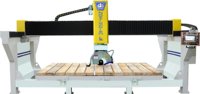 Mesin Pemotong Batu Marmer Porselen 20KW Akurasi Tinggi Kalibrasi Otomatis Ramah Pengguna 4-Axis PLC Bridge Saw