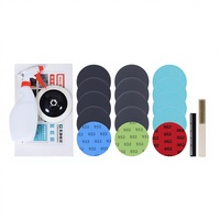 Kit de réparation des rayures en oxyde de silicium UerGlass avec tampons abrasifs dans un étui souple pour la réparation des fenêtres, des portes, des murs et des tables