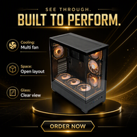 Boîtier d'ordinateur de jeu en verre trempé B1301, châssis de tour moyen ATX Micro-ATX Mini-ITX, armoire de bureau RGB