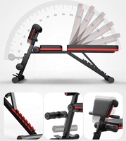 Banc de musculation pliable et réglable multifonctionnel pour sit-up, haltères, entraînement, chaise de fitness portable pour la maison