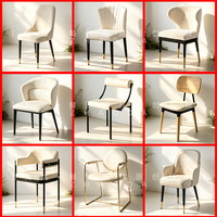 Fauteuils rembourrés simples, chaises de salle à manger confortables et rembourrées, adaptées à un usage commercial et résidentiel