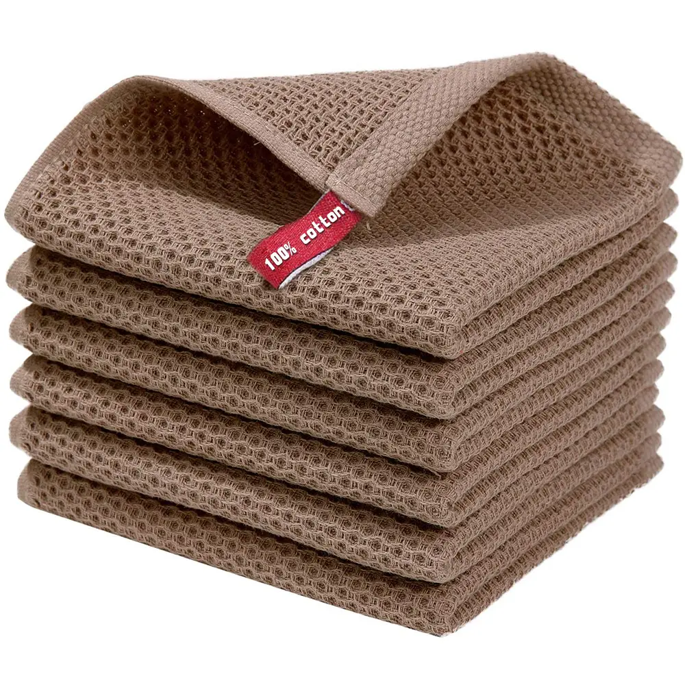 Wholesale Waffle Weave Cotton Kitchen Towel Hanging Kitchen Towel Honeycomb Set Dish Towels for Kitchen