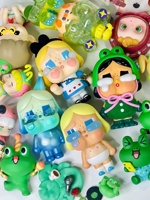 POPMART Série Crying Again Figurines d'action en PVC Coffret de 12 boîtes mystères Poupées de dessin animé adorables personnalisées Jouets tendance Décorations