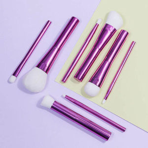 YRX 8 pinceaux de maquillage de haute qualité, nouveau design, électroplaqué violet, synthétique, kit de pinceaux de maquillage de beauté premium - Product Image 3