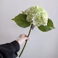 Bunga Hydrangea Sutra Lateks Sentuhan Realistis Warna Abu-abu Tua, Biru, dan Putih Mewah untuk Acara Pernikahan di Rumah, Sangat Direkomendasikan LO-007