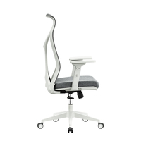 Nouveau modèle 2026 : Chaise de bureau ergonomique moderne grise en maille avec hauteur réglable et accoudoirs 3D pour usage domestique ou professionnel