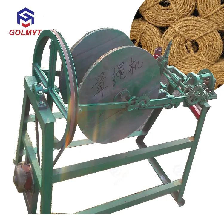 Yaygın olarak kullanılan buğday saman ip örgü makinesi buğday samanı halat büküm makinesi/kenevir sapı halat makinesi sıcak satış