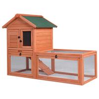 Maison à lapin en bois pour animaux de compagnie, 4 pattes, raboteuse, coloré, avec plateau, idéale pour courir en plein air