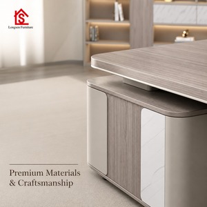 Bureau <span class=keywords><strong>de</strong></span> direction moderne en chêne, grand et simple, pour ordinateur, idéal pour le bureau à domicile ou l'étude - Product Image 3