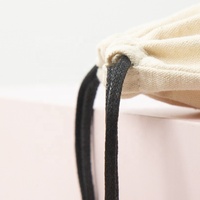 Sac à cordon en toile naturelle et en jute pour bijoux, avec logo personnalisé imprimé, petite pochette recyclable