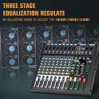 Table de Mixage Audio Numérique Professionnelle OEM FG8 48V Phantom 8 Canaux, Console de Son pour DJ