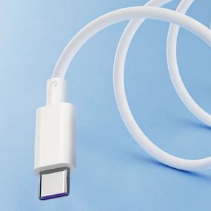 Câble de charge rapide Type-C 5A blanc pour ordinateur, téléphone portable, appareil photo - Matériau PVC écologique - Product Image 5
