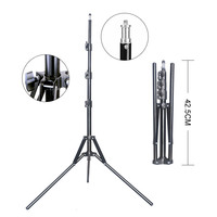 Photo Shooting Soft Box Stand Trépied Live Stream LED Anneau Lumière Caméra Vidéo Studio Photographie Smartphone LED Panneau Lampe Stand