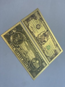 Benutzer definierte American Bill Dollar Eine Million Banknote 24 Karat Gold Kunststoff Doppelseitige Buchdruck Gedruckte Statue Liberty Souvenir Card - Product Image 6