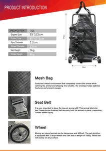 Dispositif de premiers secours pour clinique vétérinaire, civière de transfert pour animaux de compagnie avec roues, offre spéciale - Product Image 6