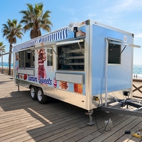 Remorques alimentaires entièrement équipées, cuisine mobile de concession, camion de restauration rapide (pizza, café, barbecue) avec auvent, à vendre
