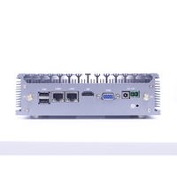 Mini PC de 4 núcleos sin ventilador con RS232 para negocios, pequeño ordenador industrial con Intel Core i3/i5/i7, 8GB+128GB