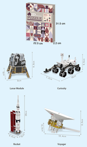 Regalo STEM, Modello di Avventura Spaziale, <span class=keywords><strong>Puzzle</strong></span> 3D in Carta per Bambini, Giocattolo Fai-da-Te - Product Image 6