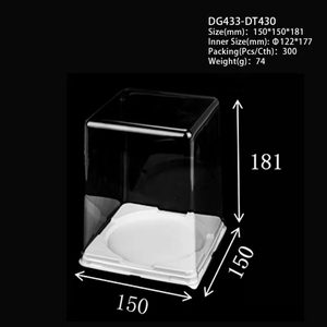 Boîte à pain Pandollo Fraise Chocolat <span class=keywords><strong>Montagne</strong></span> enneigée, Boîte à gâteau haut, Boîte d'emballage transparente pour dessert mousse - Product Image 4