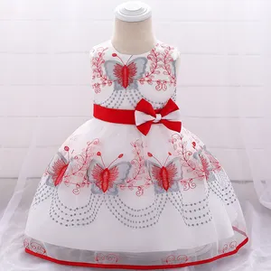 MQATZ all'ingrosso neonato neonata vestito modello farfalla abbigliamento per bambini battesimo stampa abito abito da ballo L1891XZ