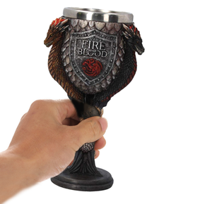 <span class=keywords><strong>Verre</strong></span> <span class=keywords><strong>à</strong></span> whisky et <span class=keywords><strong>à</strong></span> <span class=keywords><strong>vin</strong></span> en résine créative, style film et série télévisée, personnalisé, gobelet <span class=keywords><strong>à</strong></span> trois têtes de dragon, vente en gros - Product Image 2