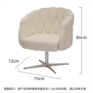 Juego de mesa y silla de salón de uñas de alta gama en color crema con tablero de mármol y enchufe para aspiradora integrado. - Product Image 5