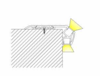 Filtre en aluminium antidérapant, pas de pas de haut et de bas, noir anodisé, nez d'escaliers, marche en aluminium