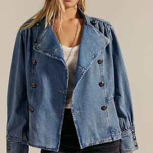 Fabricant de vêtements 2025, jeans en denim de haute qualité pour femmes, vestes en denim tendance, manteaux en denim pour femmes - Product Image 1
