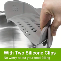 Passoire à clipser en silicone, gadget de cuisine multifonctionnel, passoire pour pâtes et légumes