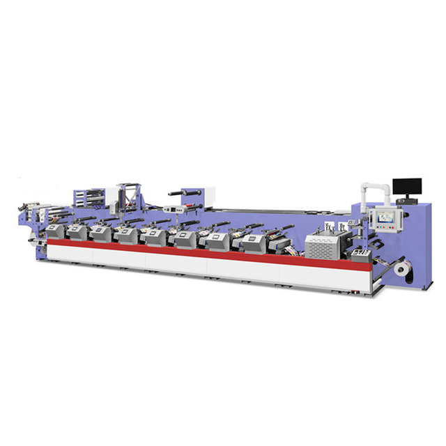 High Quality Automatic Paper Label Horizontal Inline Flexo Printing Machine With Rotary Die Cutting Machine