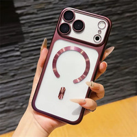Nouvelle coque de téléphone rigide transparente magnétique en PC pour iPhone 18 Pro Max 18Pro, coque givrée mate plaquée pour iPhone 17 16 15 Pro Max