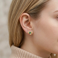 Anting Liontin Mode yang Indah dan Elegan, Set Anting Perak Sterling 925 Berlapis Emas 10K untuk Wanita, Cocok untuk Pemakaian Formal dan Sehari-hari