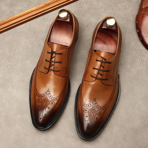 Zapatos Casuales de Negocios con Punta en Pico de Cuero Genuino al por Mayor, Zapatos Británicos de Otoño para Hombre, Transpirables y Ligeros - Product Image 6