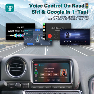 Interface multimédia intelligente sans fil <span class=keywords><strong>Apple</strong></span> CarPlay et Android Auto pour GTR R35 2010-2019, autoradio, lecteur, navigation, tableau de bord, 1 an - Product Image 5