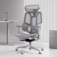 Chaise de bureau ergonomique contemporaine en maille certifiée Hbada E3 Air avec appui-tête réglable, accoudoirs 4D et siège pivotant en tissu