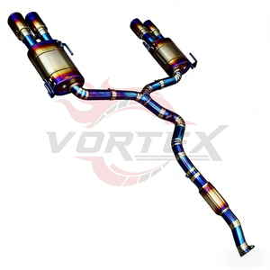 ท่อไอเสีย Vortex Titanium สำหรับ Subaru WRX VA 2.0T ปี 2015-2021 แบบ Catback พร้อมปลายท่อแบบ Quad สีฟ้า - Product Image 3