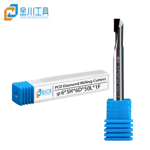 Fraise à queue carrée diamantée Jinchuan MCD CNC 1 ou 2 dents 50L pour ébavurage et rainurage, fraise de défonceuse personnalisée ODM/OEM - Product Image 4