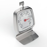 Bimetal termometer pemanggang Oven besi tahan karat, baca instan termometer asap untuk Oven listrik OEM didukung