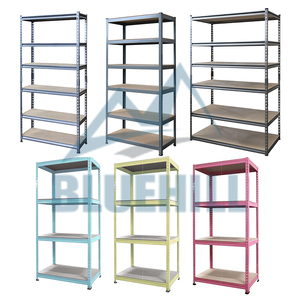 Estantería Metálica de Esquina sin Tornillos para Jardín, 5 Niveles, con Orificios Exteriores/Interiores, Nueva, en Gris/Beige/Rosa, 2000x600x2000, 80kg, Venta al por Mayor - Product Image 2