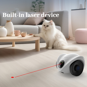Custom Pet Interactive Toys Laser Teasing Camera Security Intelligent Pet Monitoring <strong>Robot</strong> With Remote Food Rewards Function - Product Image 5