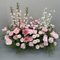 Composition florale élégante sur mesure, série rose, pour allée de mariage, décoration de scène pour événements et banquets