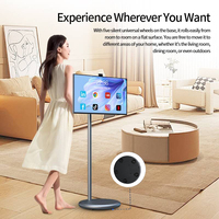 Écran intelligent portable et mobile de 27 pouces, affichage numérique déroulable, moniteur FHD, Android 15, téléviseur intelligent portable