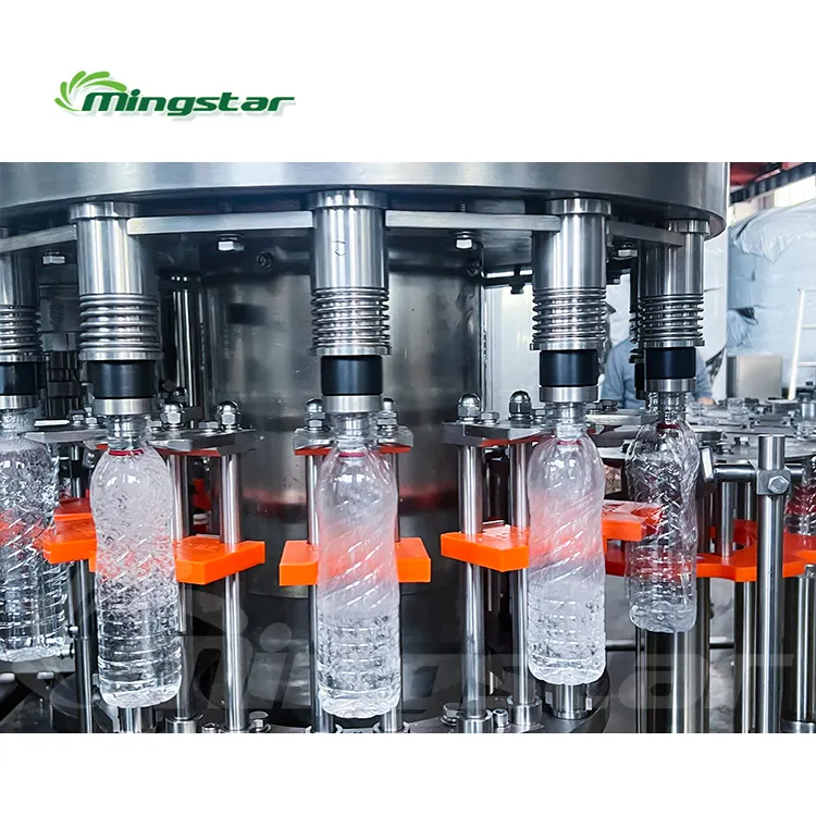 Mingstar 3000 Bph Automatische Minerale Drinkzuivere Water Bottelarij Machine Apparatuur Fles Vulmachine Prijs In Ghana