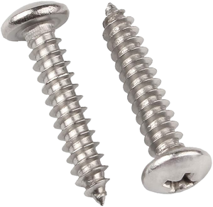 สกรูหัวกลมฟิลลิปส์บางพิเศษ สแตนเลส สกรูเกลียวปล่อยในตัว ขนาดเมตริก M2 โปรไฟล์ต่ำ ไมโครสกรู - Product Image 1